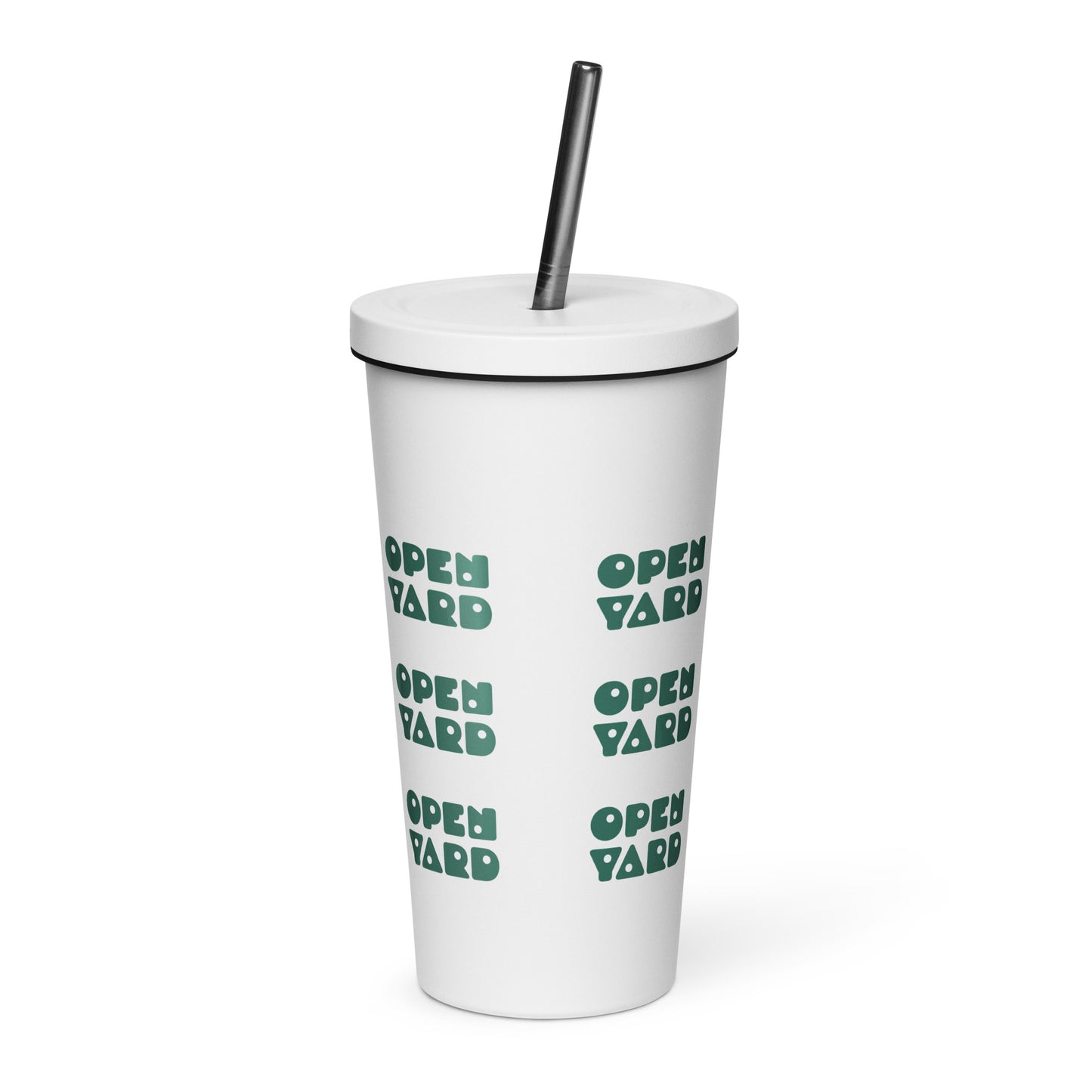 OpenYard Insulated tumbler with a straw