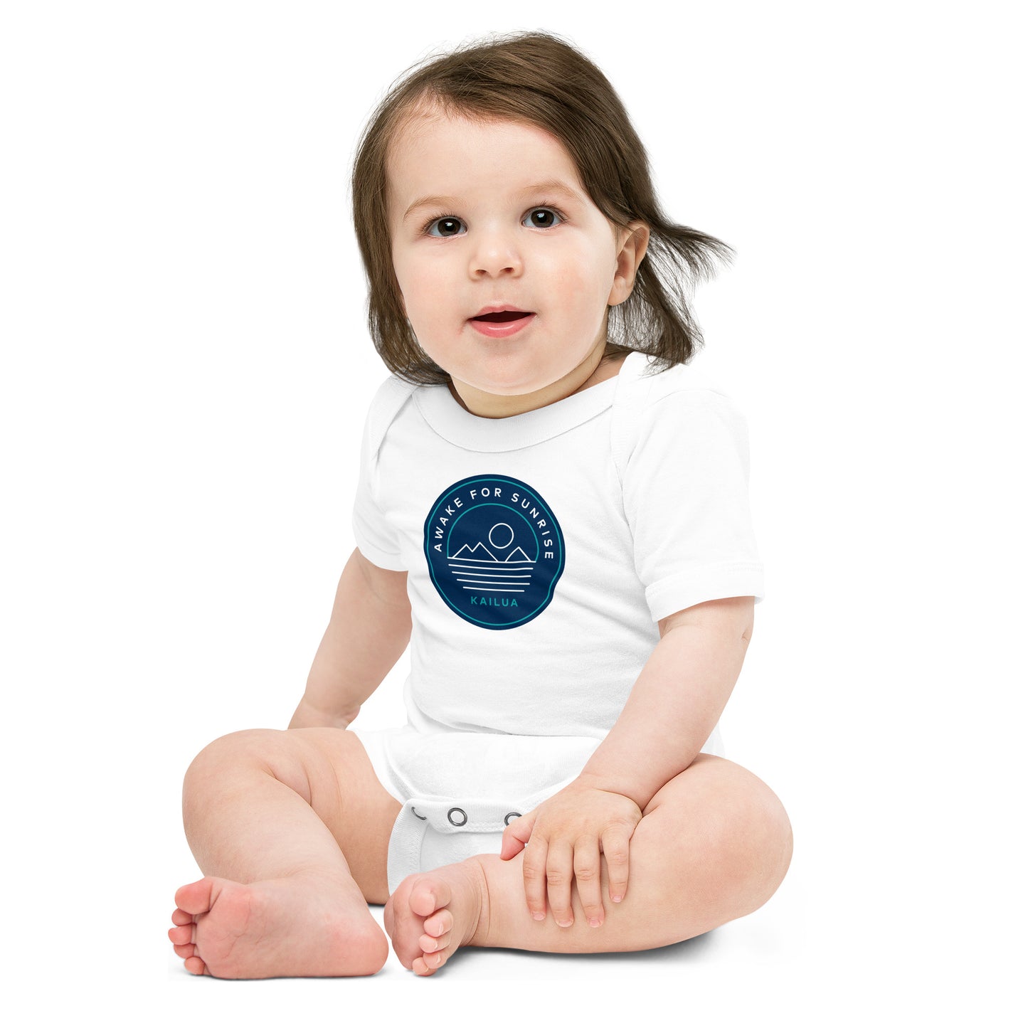 "Awake for Sunrise" Ocean Blues Onesie