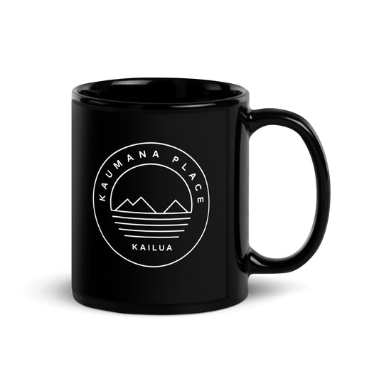 Kaumana Place Simple Mokes Black Glossy Mug