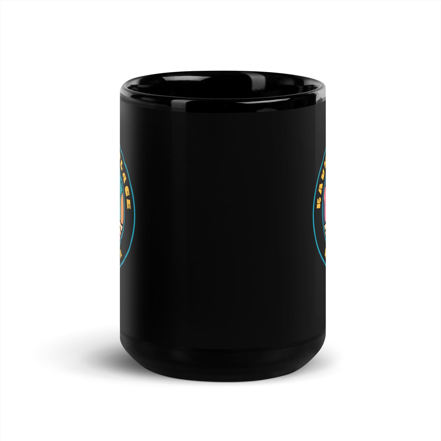 Kaumana Place Sunrise Skies Black Glossy Mug