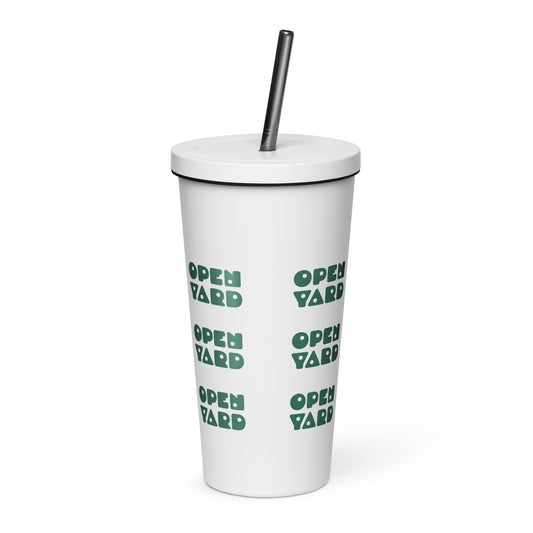 OpenYard Insulated tumbler with a straw