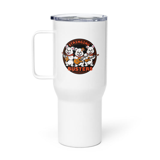 Stringing Busters Travel mug with a handle