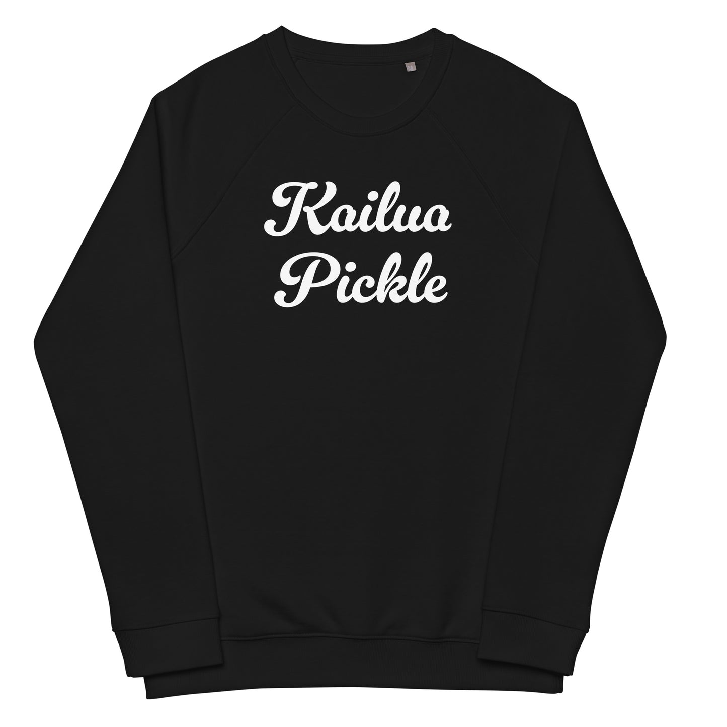 Kailua Pickle Unisex organic raglan sweatshirt