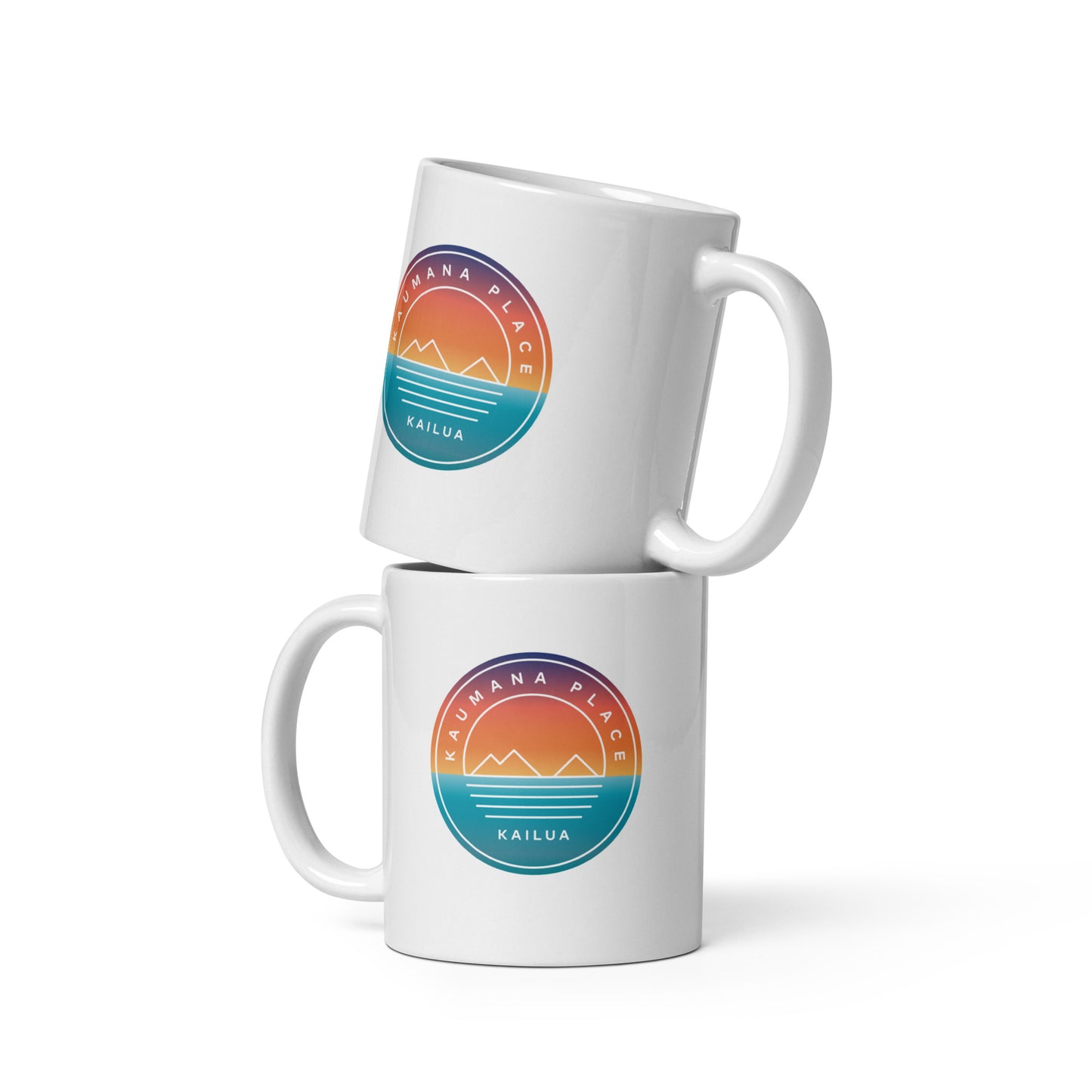 Kaumana Place Sunrise White Glossy Mug