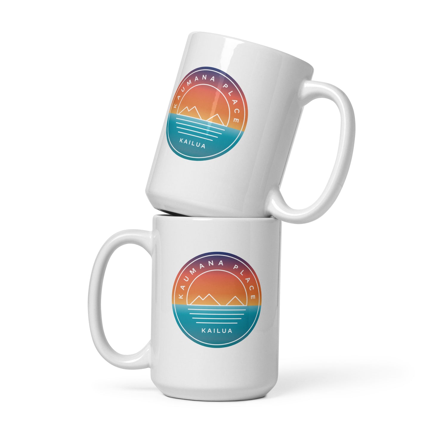 Kaumana Place Sunrise White Glossy Mug