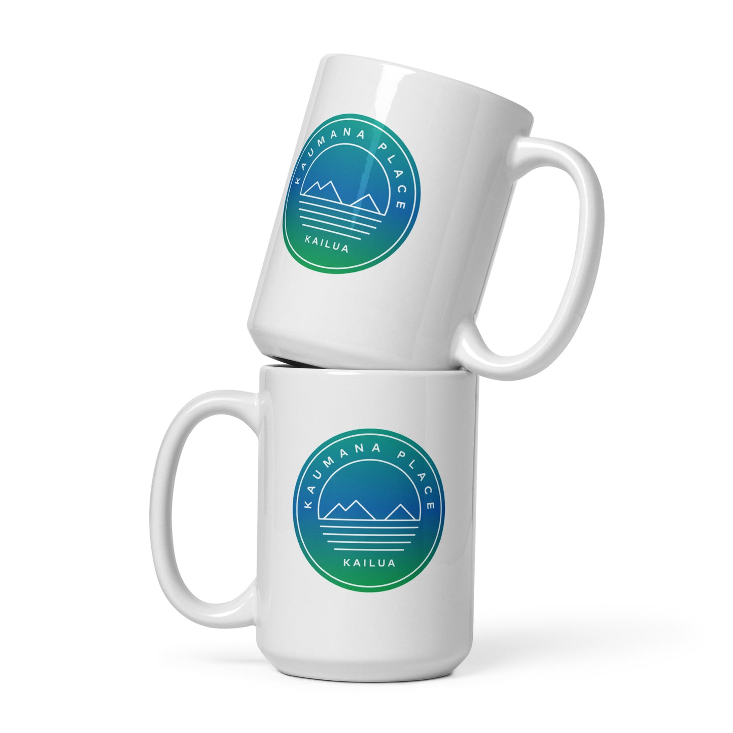 Kaumana Place Mauka to Makai White Glossy Mug