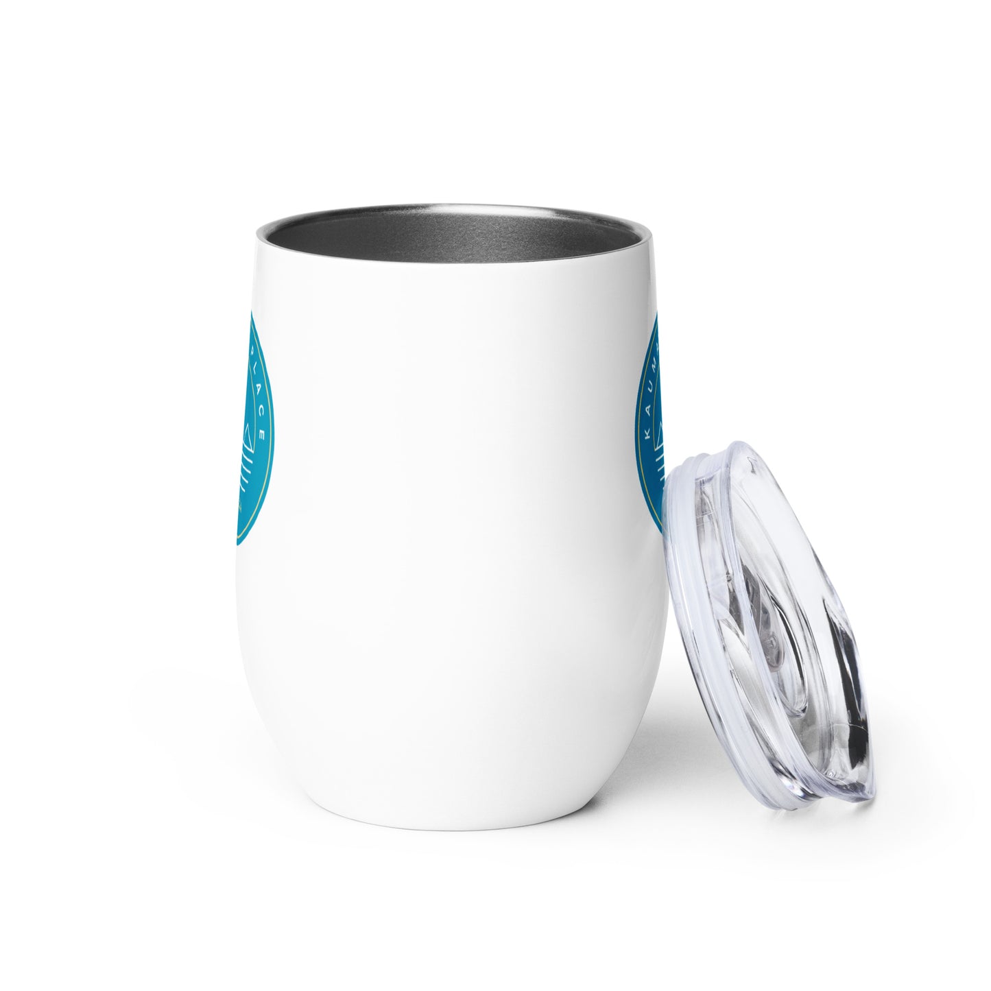 Kaumana Place Buff and Blue Wine Tumbler