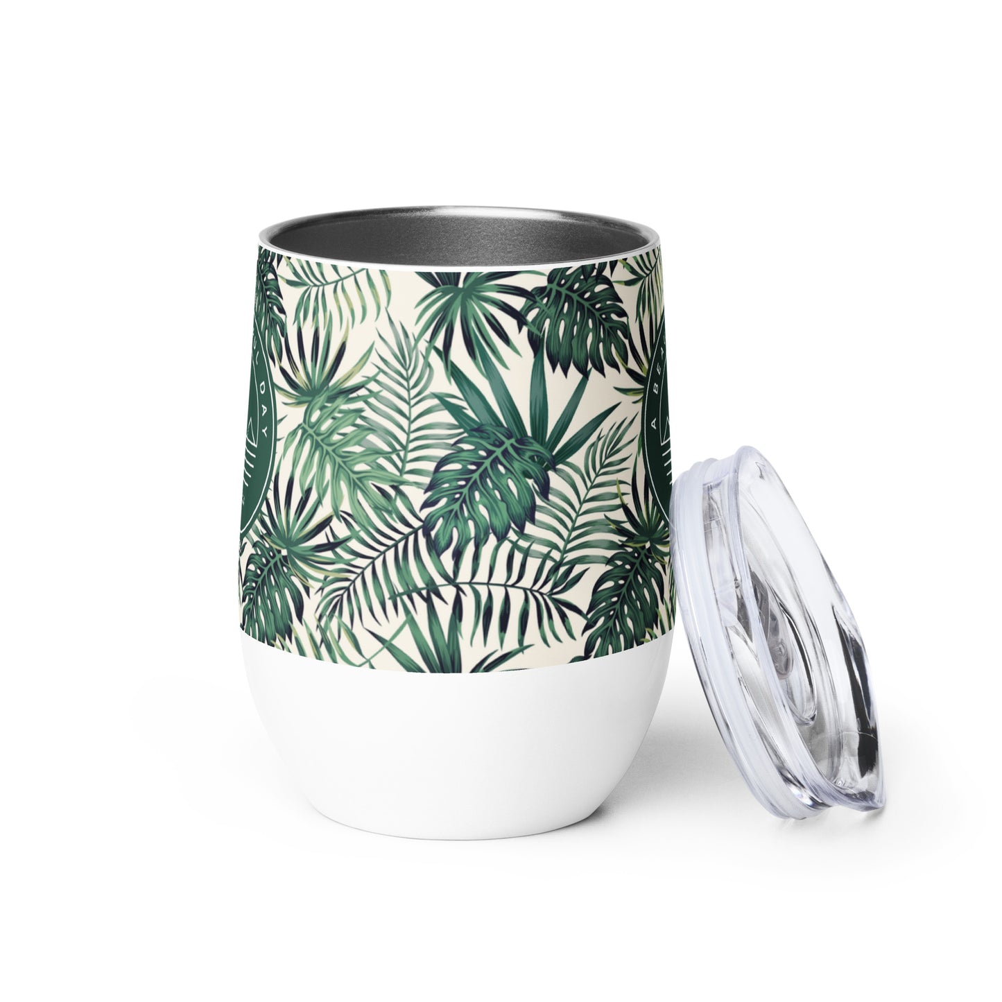 A Beautiful Day Green Aloha Wine Tumbler by Kailua Store