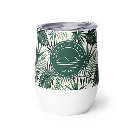 Kaumana Place Green Aloha Wine Tumbler