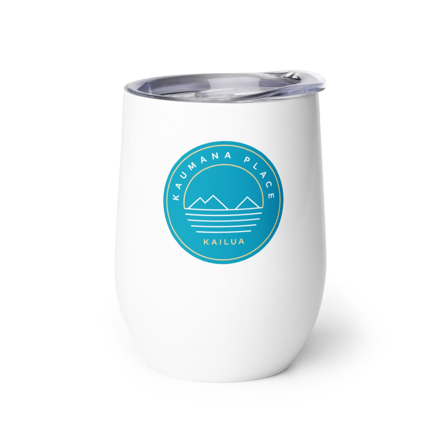 Kaumana Place Buff and Blue Wine Tumbler