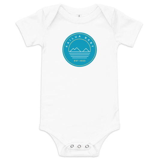 Kailua Baby Buff and Blue Onesie (Est. 2023)