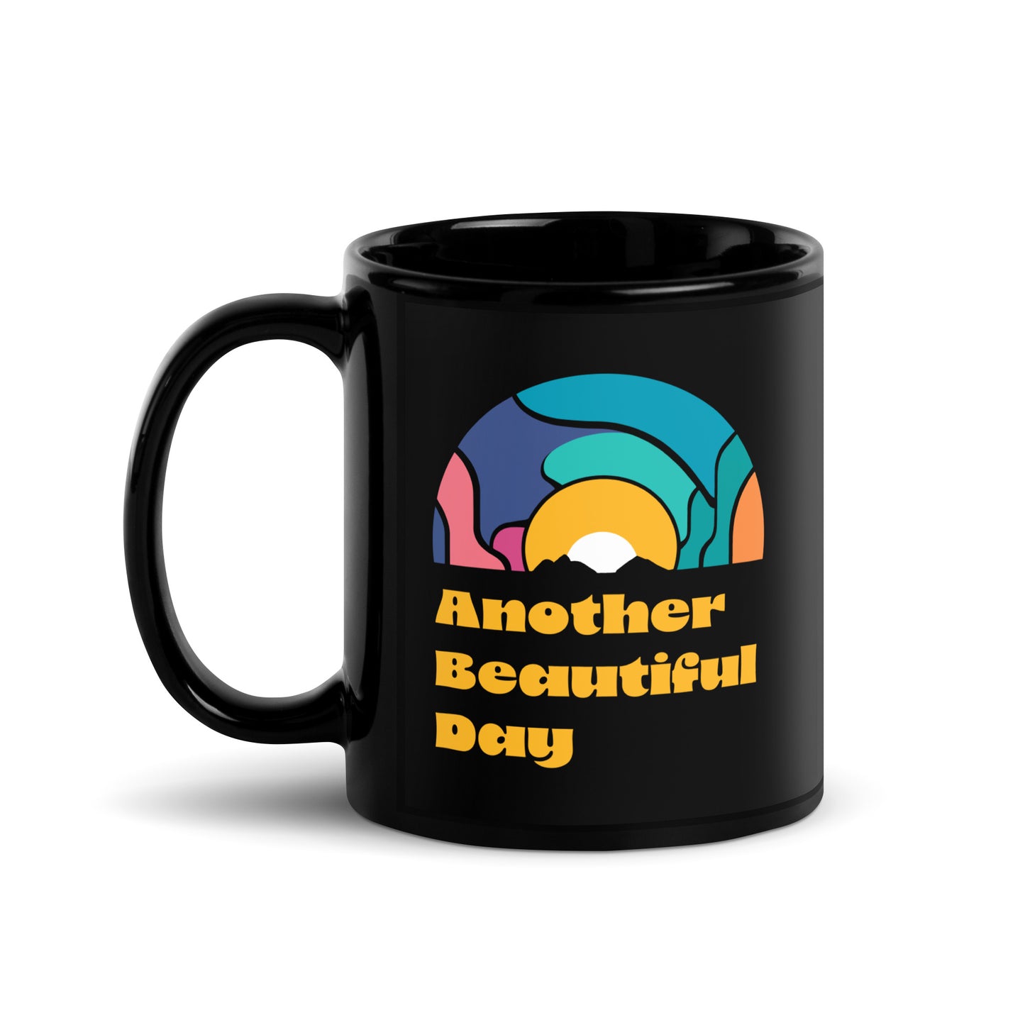 Another Beautiful Day Black Glossy Mug