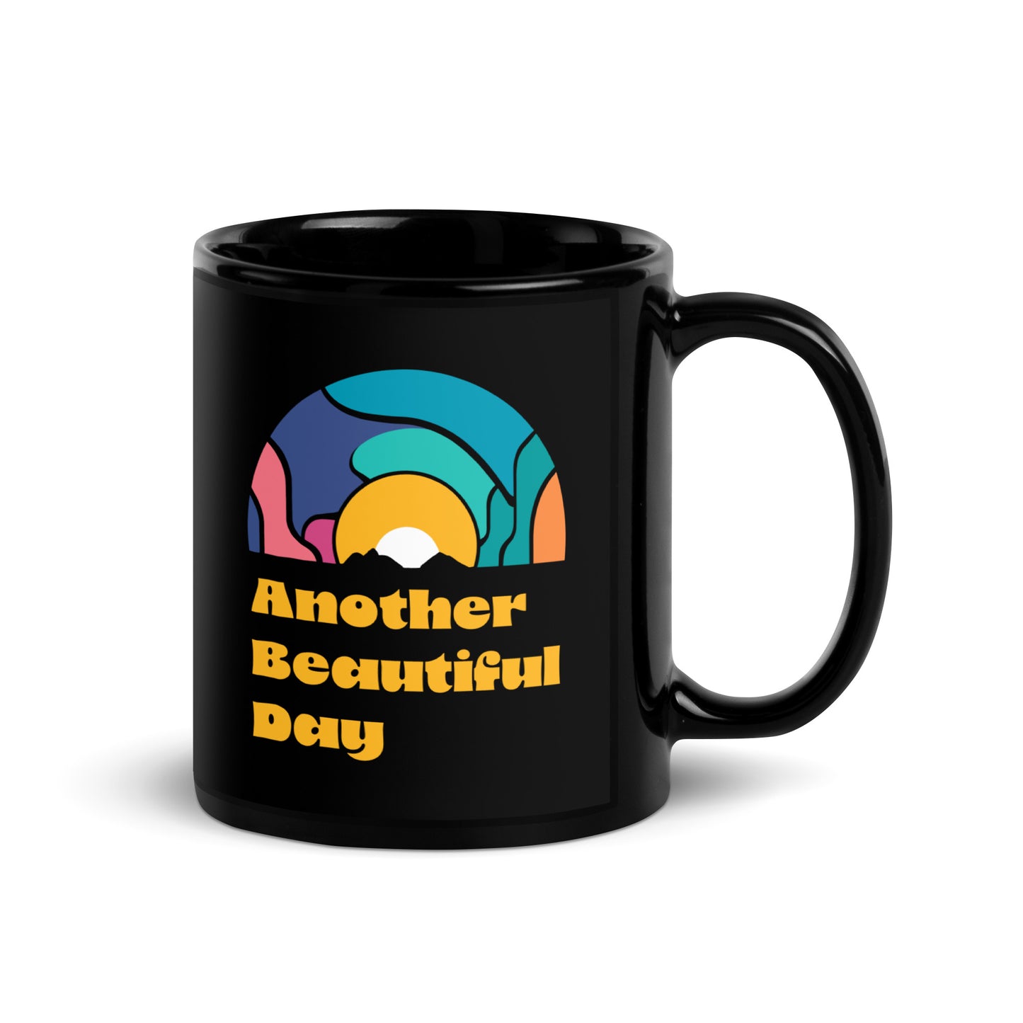 Another Beautiful Day Black Glossy Mug