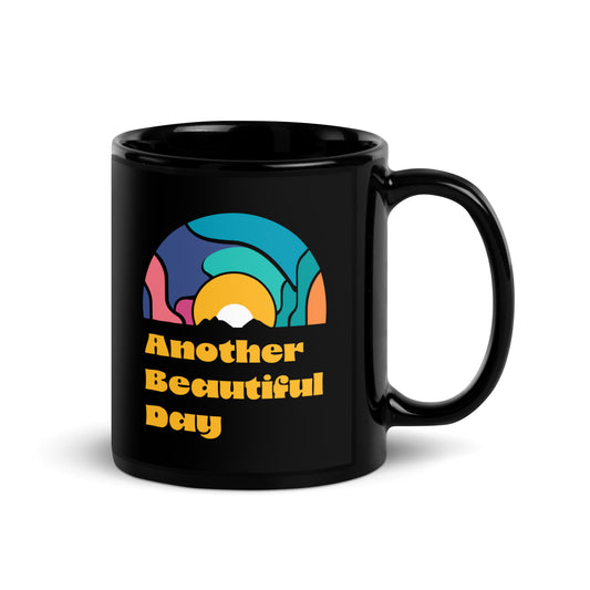 Another Beautiful Day Black Glossy Mug