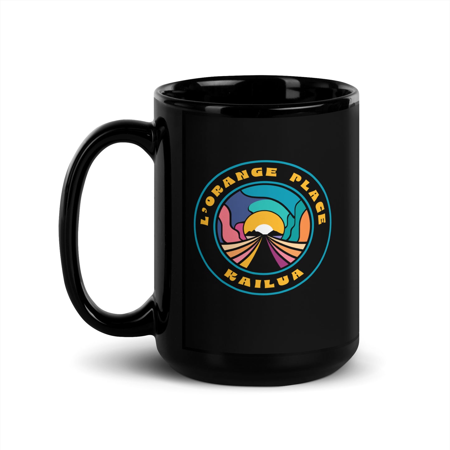 L'Orange Place Sunrise Skies Black Glossy Mug