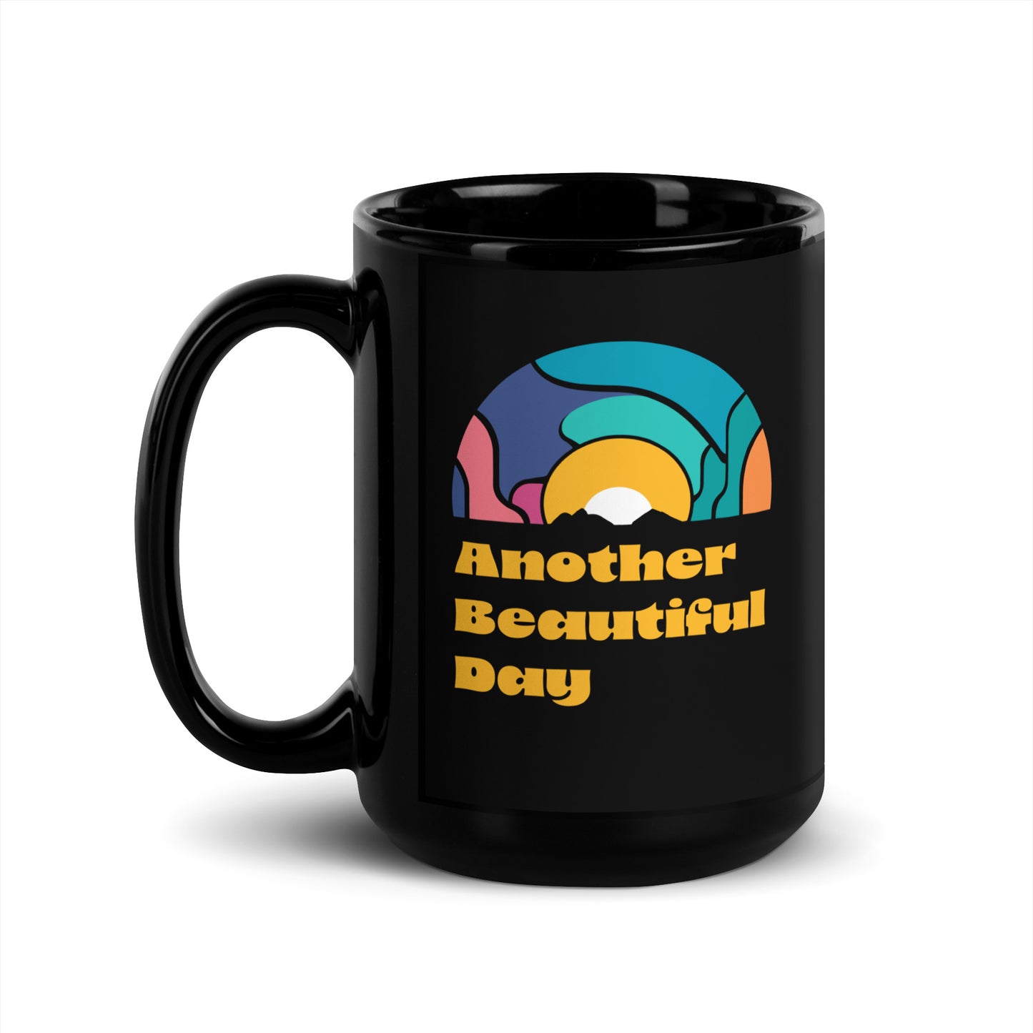 Another Beautiful Day Black Glossy Mug