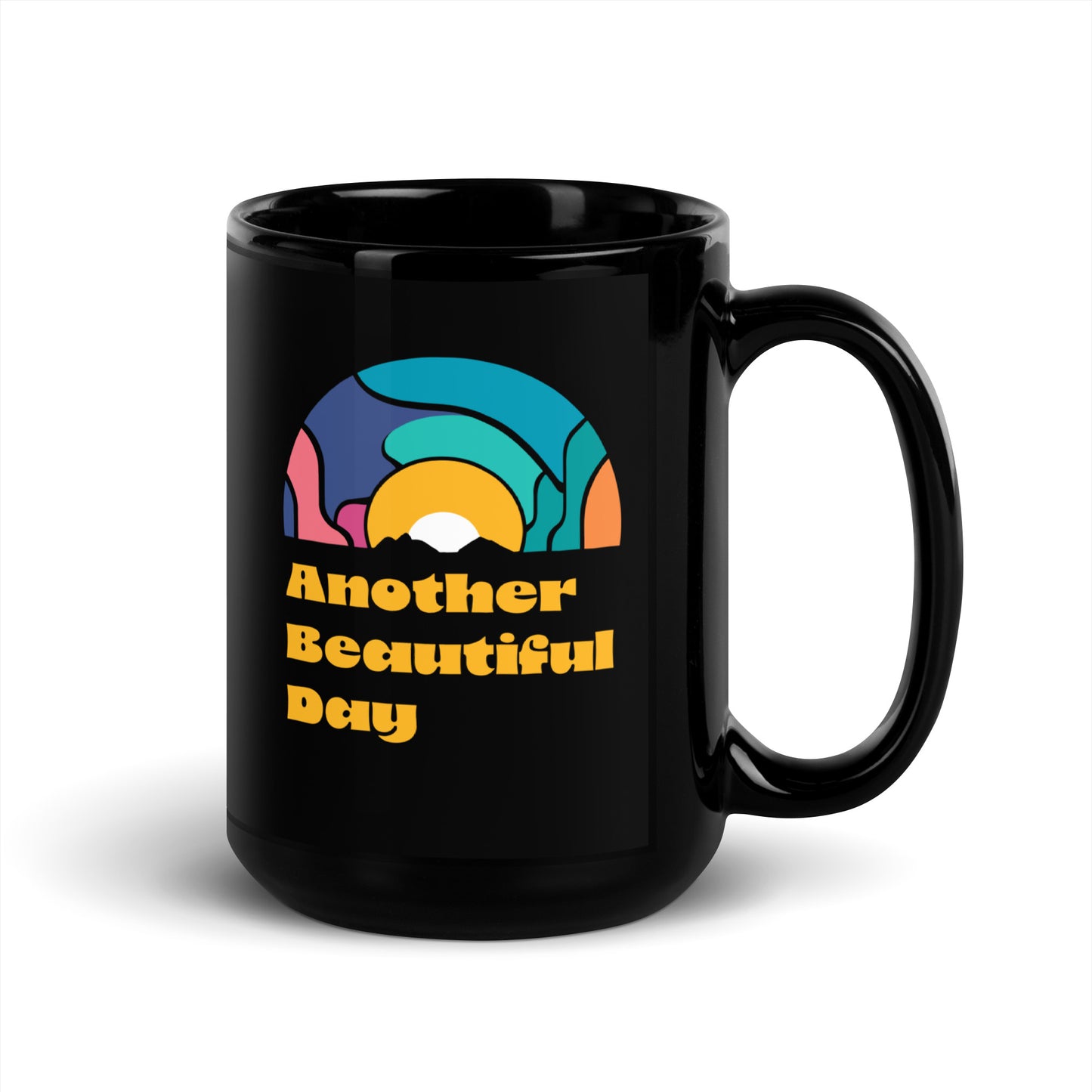 Another Beautiful Day Black Glossy Mug